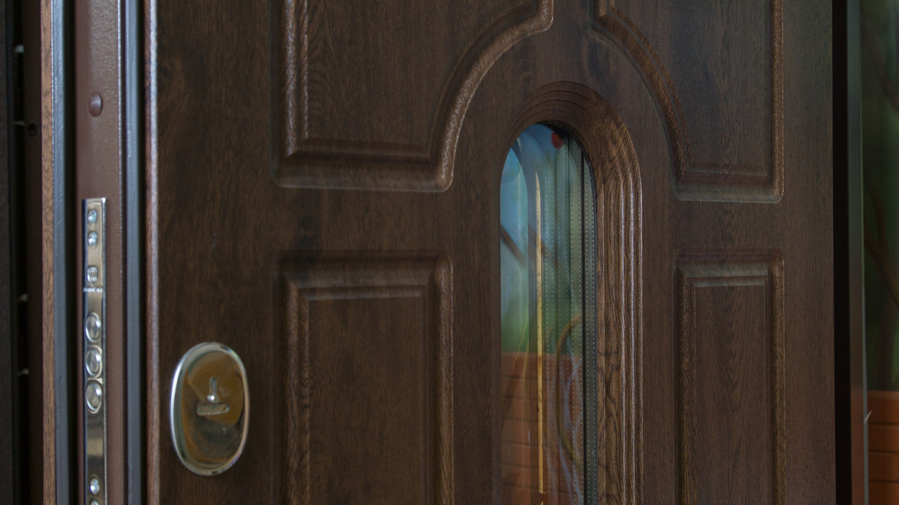 Двери бронированные с ковкой Арка Дуб бронзовый - фото 2 - id-p586476343