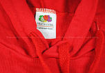 Худі чоловіча червона кофта з капюшоном легка Lightweight hooded sweat Fruit of the Loom,2XL, фото 2