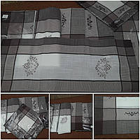 Кухонное льняное полотенце с вышивкой, 40х90 см