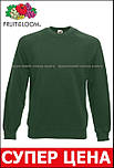 Чоловічий реглан зелений теплий светр (темно-зелений) Fruit of the Loom,2XL, фото 6