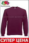 Чоловічий реглан бордовий теплий светр Fruit of the Loom,2XL, фото 6