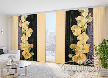 Фото Штори "Пісочний орхідеї" 2,7м*2,9м (2 полотна по 1,45м), тасьма