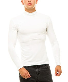 Водолазка гольф чоловічий Leliss однотонний класичний з коміром стійка теплий на флісі кремовий