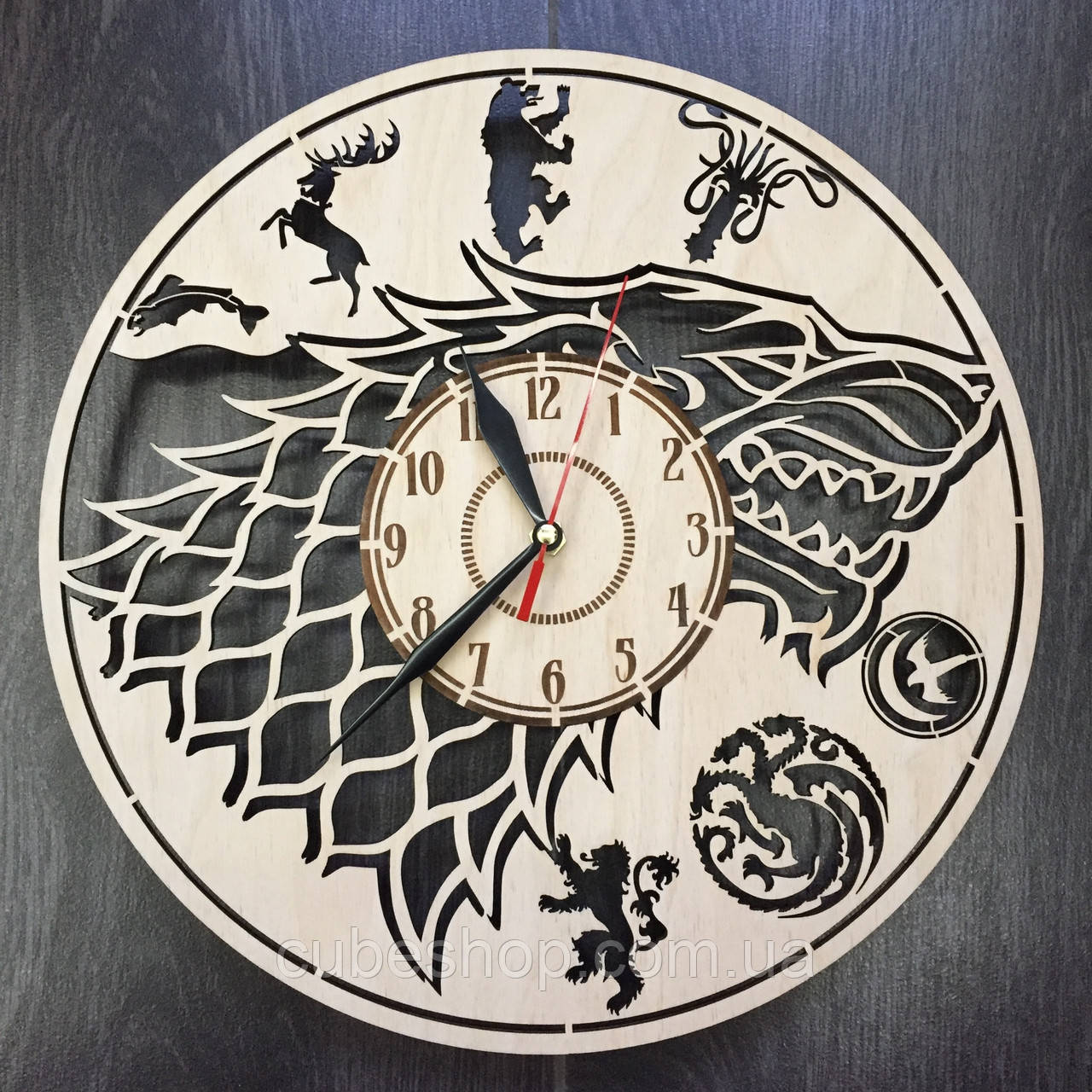 Дизайнерський настінний годинник Game of Thrones, фото 1