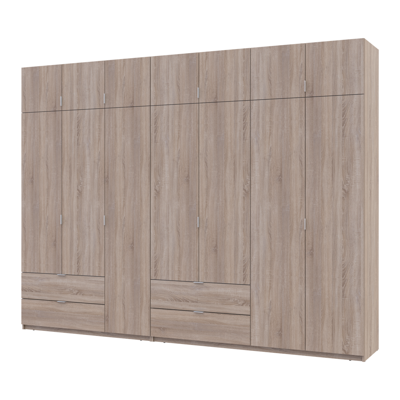 Розпашна Шафа для одягу Doros Лукас Дуб сонома 3+4 ДСП 315х50х240 (42005135)