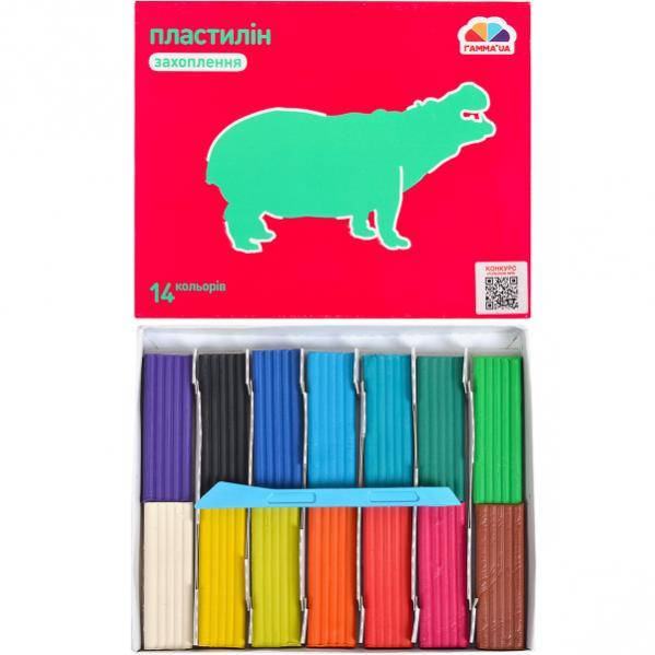 

Пластилин 14 цветов, 280 г «Гамма», Разные цвета
