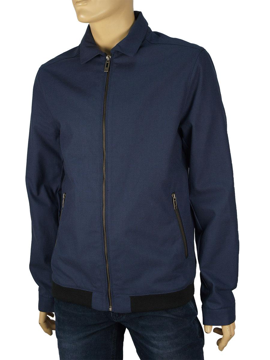 Чоловіча куртка вітровка темно-синього кольору Santorio SM 8246 Lacivert, фото 1