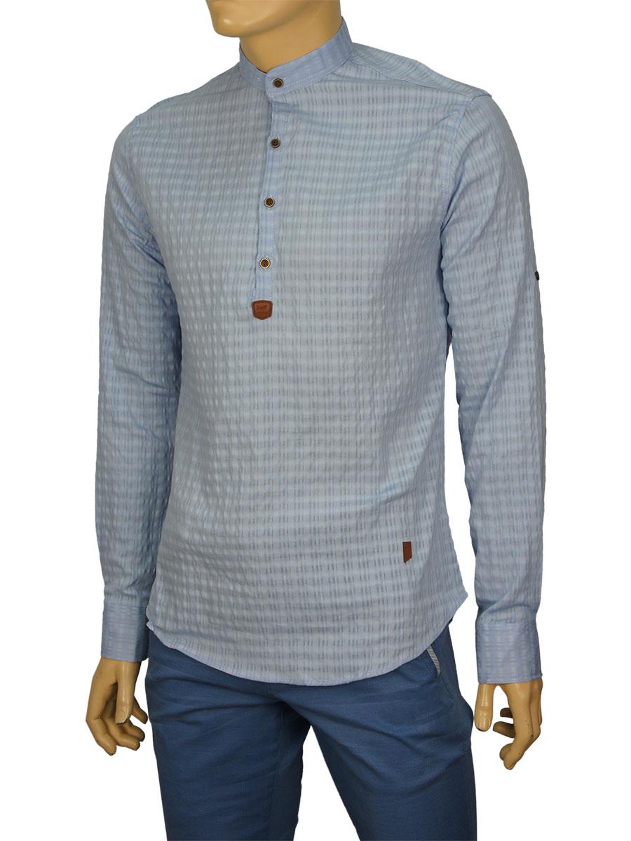 Сорочка чоловіча Еnisse EGU1211 блакитна, фото 1