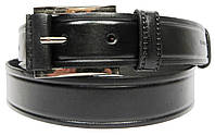 Брючный мужской кожаный ремень Skipper 5598-3 чёрный 3,5 см