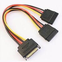 Кабель SATA 15pin (m) to 2xSATA 15pin(f)