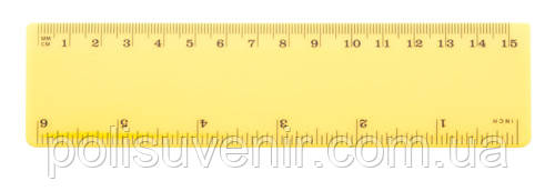 Пластикова лінійка 15 см, фото 1