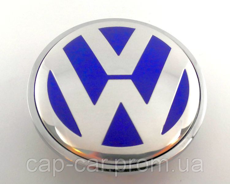 Ковпачки заглушки для литих дисків Volkswagen "BLUE" 3B7601171 (65 мм)
