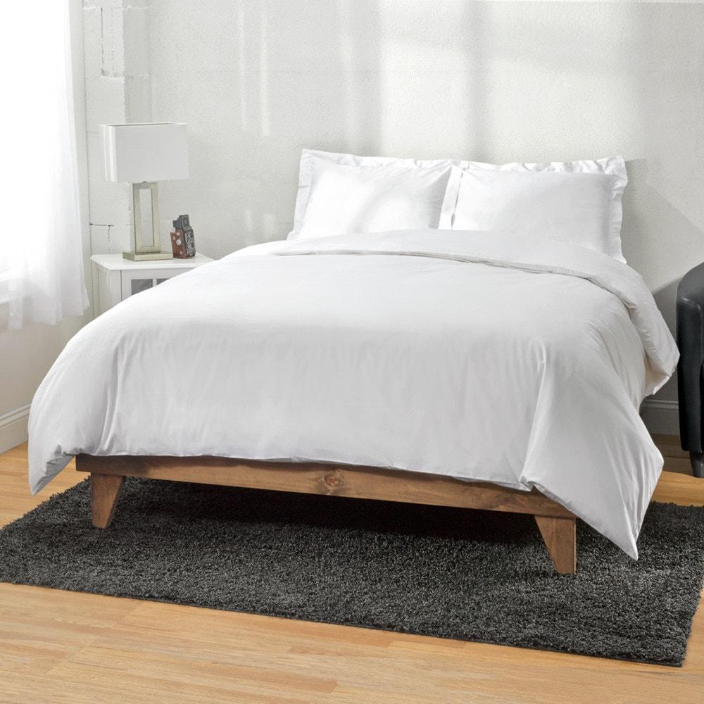 Підодіяльник двоспальний "Чистота" білий однотонний з бязі голд, фото 1