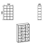 Книжкова шафа відкрита КШ-3 Компаніт 1950х1300х448 мм дсп, фото 2