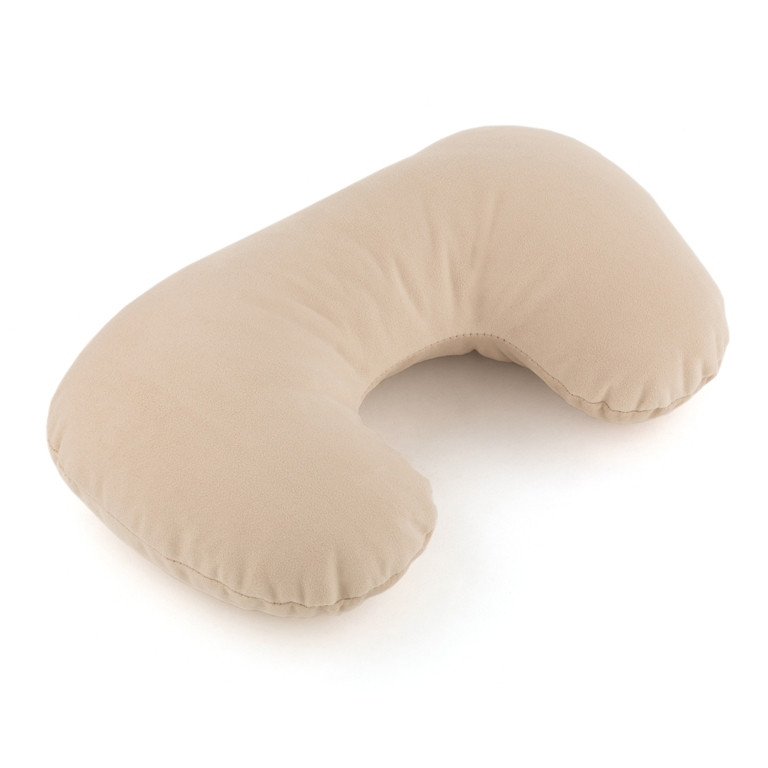 Подушка для шиї бежевий флок, фото 1