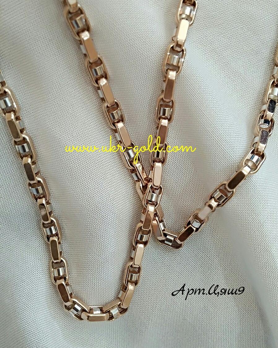 Золотий ланцюг Якір з кульками 585 проби, артикул Цяш9.