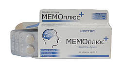 Мемоплюс для поліпшення концентрації уваги та пам'яті 40 таблеток Кортес