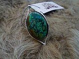 Оригінальне кільце хризоколла в сріблі. Розмір 17,5-18. Індія!, фото 7