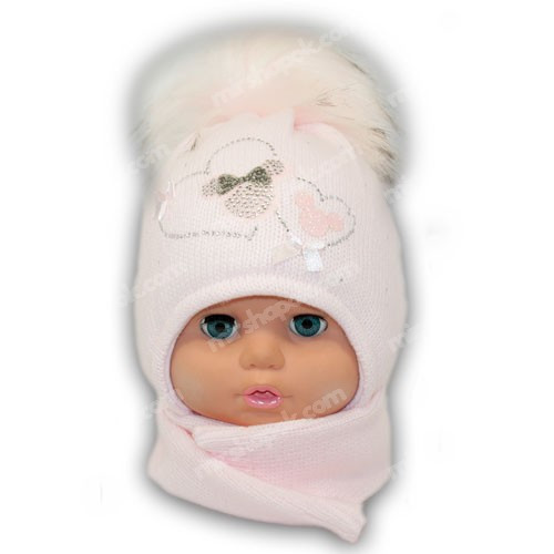 Комплект (шапка + шарф) для девочки