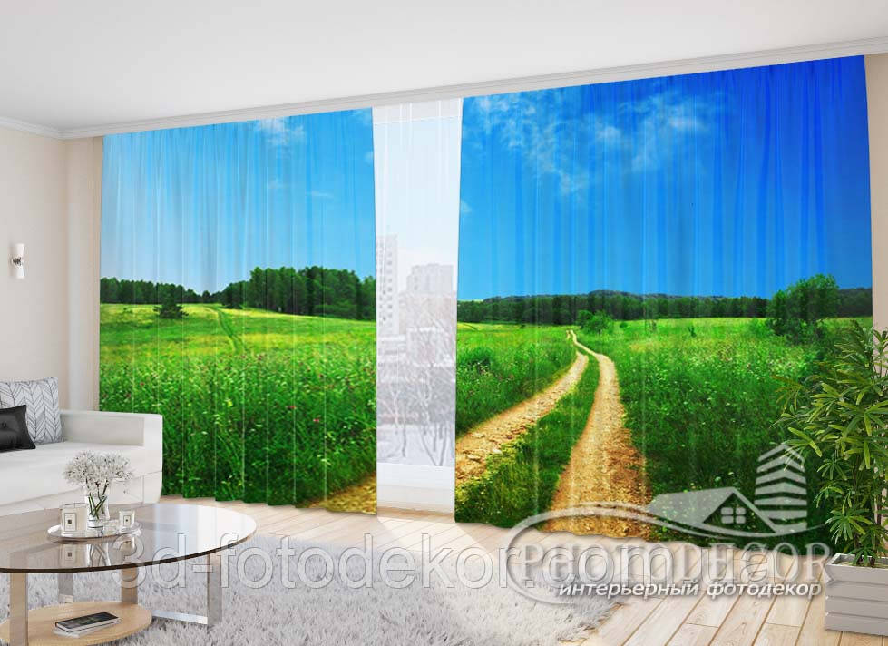 Фото Штори "Дорога" 2,7 м*4,0 м (2 полотна по 2,0 м), тасьма