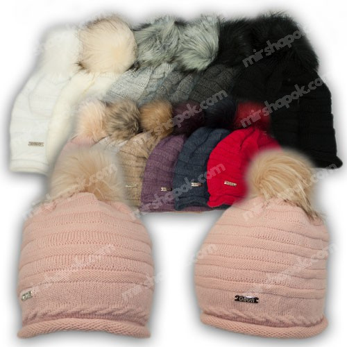 Шапка в'язана для дівчинки, р. 52-54, Agbo (Польща), підкладка бавовна, 1366, фото 1