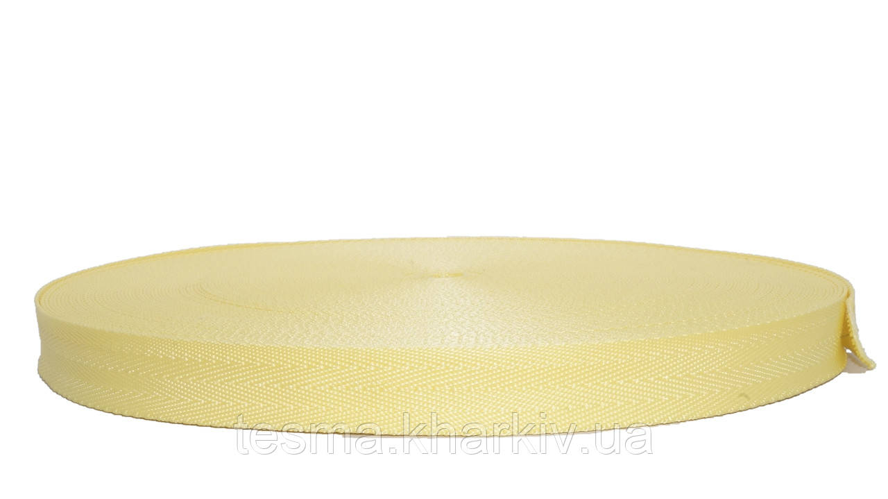 Стрічка пасова 25 мм "ялинка" жовта 50 м