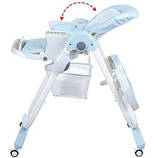 Дитячий стільчик для годування Bambi Блакитний Dolce (M 3236-4) з м'яким сидінням, фото 3