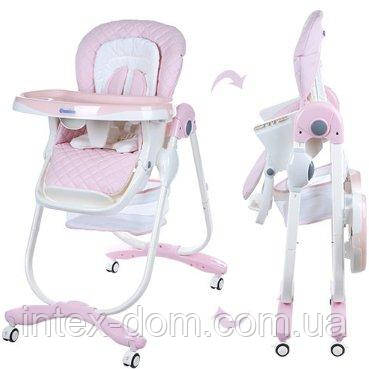 Стульчик для кормления Bambi Розовый Dolce (M 3236-3) на колесиках (ID ...
