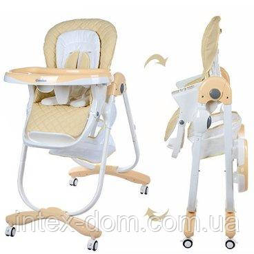 Стільчик для годування Bambi Бежевий Dolce (M 3236-5) з м'яким сидінням