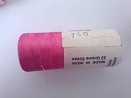 Нитки шовкові віскоза, для ручної і машинної вишивки, для китичок, для сережок. Індія Рожевий насичений 760
