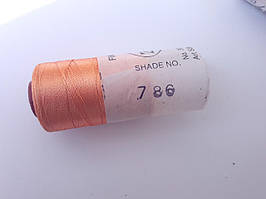 Нитки шовкові віскоза, для ручної і машинної вишивки, для китичок, для сережок. Індія. Персиковий №.786