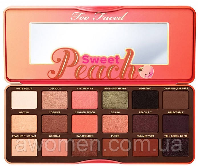 Тіні Too Faced Sweet Peach (18 кольорів)