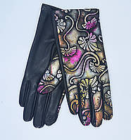 Женские перчатки с экокожи