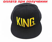 Мужская стильная кепка бейсболка хип хоп реперка с прямым козырьком KING Snapback