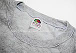 Світшот жіночий сірий светр легкий (сіро-ліловий) Lightweight raglan Fruit Of The Loom,2XL, фото 4