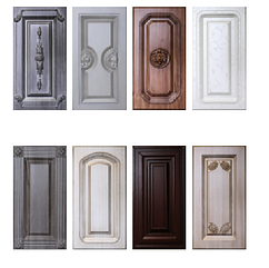 Наш цех по производству кухонных гарнитуров располагает собственной линией для изготовления фасадов МДФ. Это позволяет изготавливать фасады любого размера с любым покрытием. (полный каталог фасадных материалов вы можете запросить у нашего менеджера)