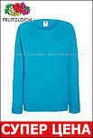 Світшот жіночий синій светр легкий (ультрамарин) Lightweight raglan Fruit Of The Loom,XL, фото 7