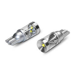 Светодиодная белая (White) автолампа T10-9W Cree  NO POLARITY (Precision)