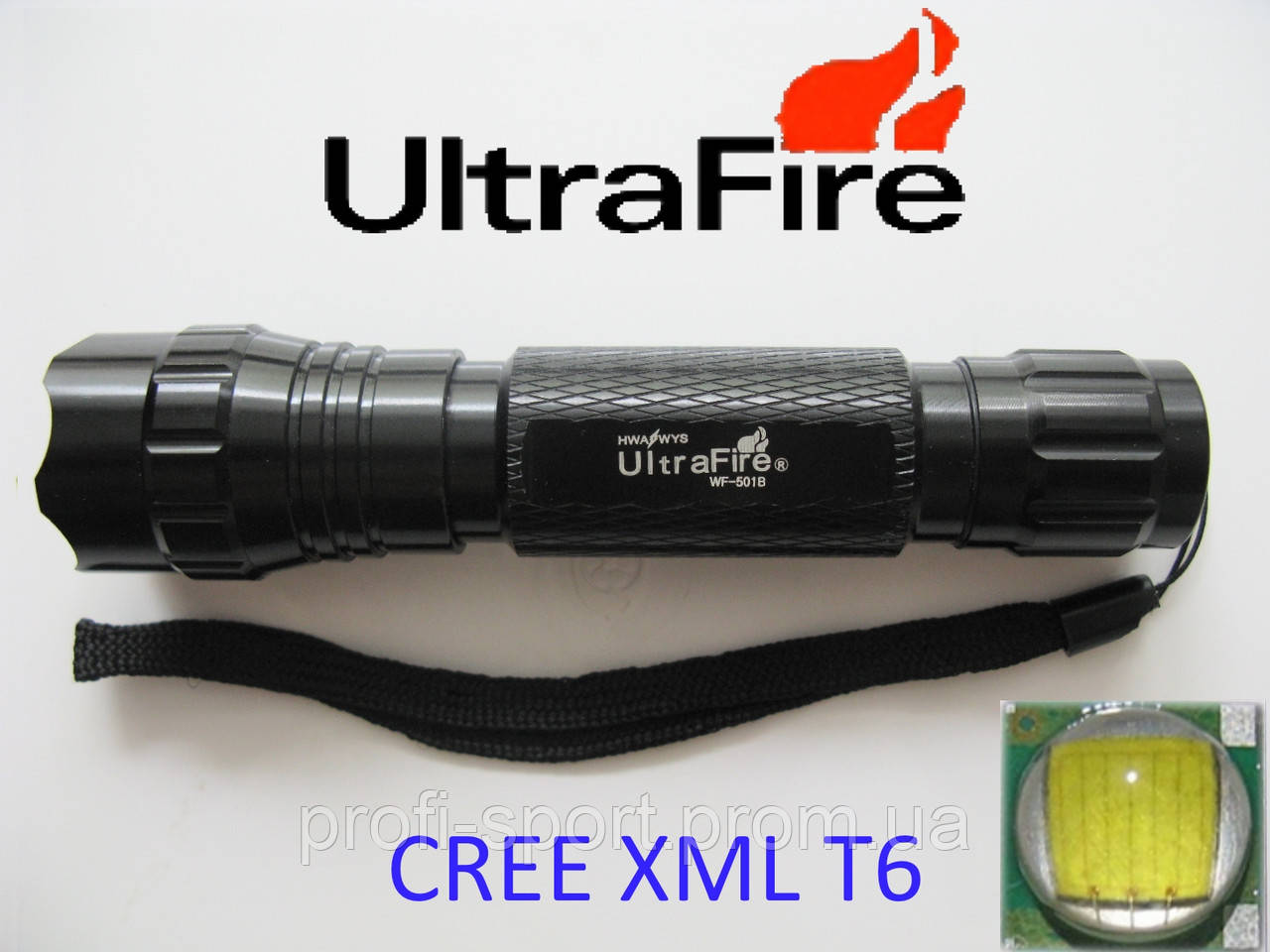 UltraFire WF-501B Cree XML T6 фонарик тактически - фото 2 - id-p411334870