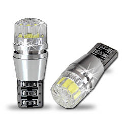Світлодіодна YELLOW (жовта) автолампа T10 2W Epistar Chip, Crystal lens Canbus