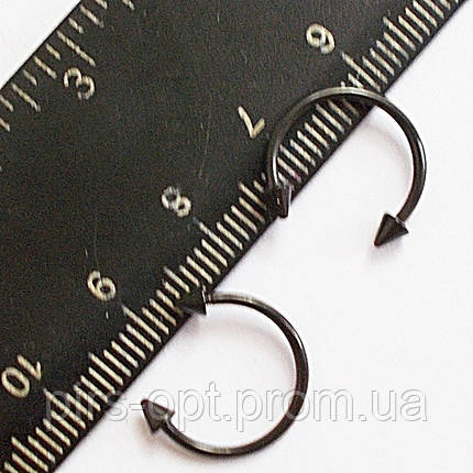 Підкова, діаметр 12 мм із конусами 3 мм. Медицинська сталь (титанове покриття)., фото 2