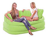 Надувний диван Intex 68573G (Зелений) інтекс( 157 х 86 х 69 див.) київ, фото 3