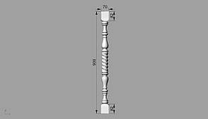 Балясина 12 гвинтова — 900х70х70 мм, фото 2