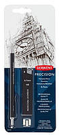 Олівець механічний Derwent Precision 0.7 мм + НВ 15 шт + гумка 3 шт.