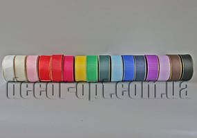 Стрічка репсова із золотим люрексом 4,0 см 25 ярд