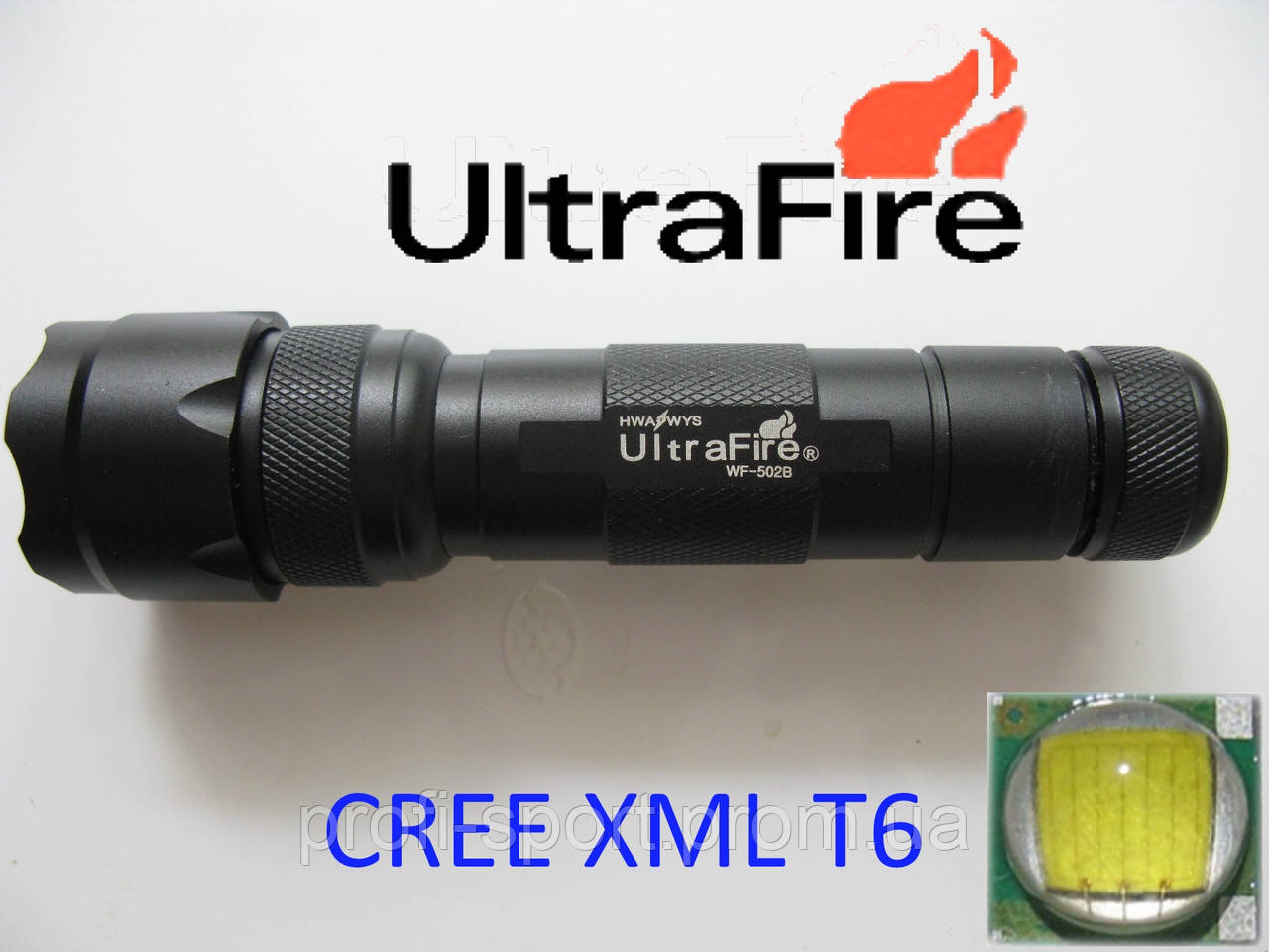 UltraFire WF-502B Cree XML Т6 фонарик тактически - фото 1 - id-p411335795