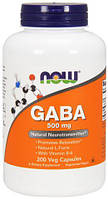 GABA 500 мг NOW, 200 капсул
