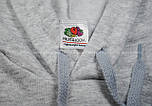Худі чоловіча сіра кофта з капюшоном легка Lightweight hooded sweat Fruit of the Loom,2XL, фото 2