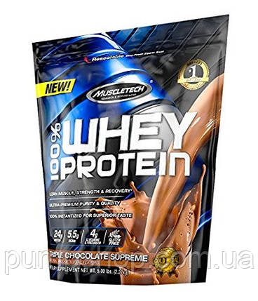 Сироватковий протеїн MuscleTech 100% Whey Protein Powder 2.2 кг, фото 1