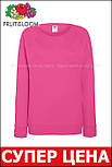 Світшот жіночий малиновий светр легкий Lightweight raglan Fruit Of The Loom,S, фото 4
